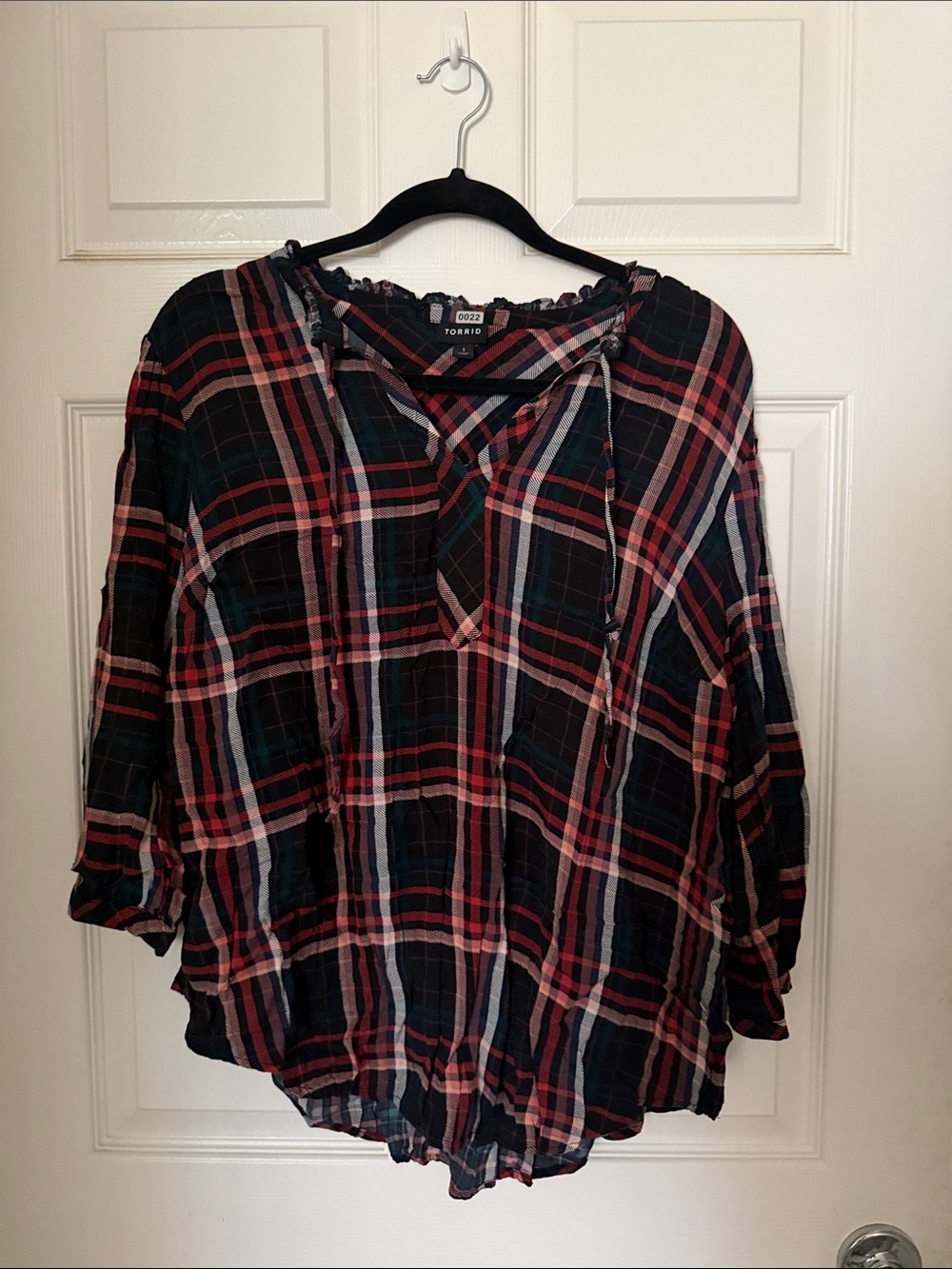 Torrid plaid blouse
